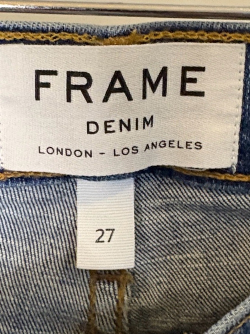Frame Denim Women's Straight Leg Cropped Blue Jeans - Picture 8 of 9
